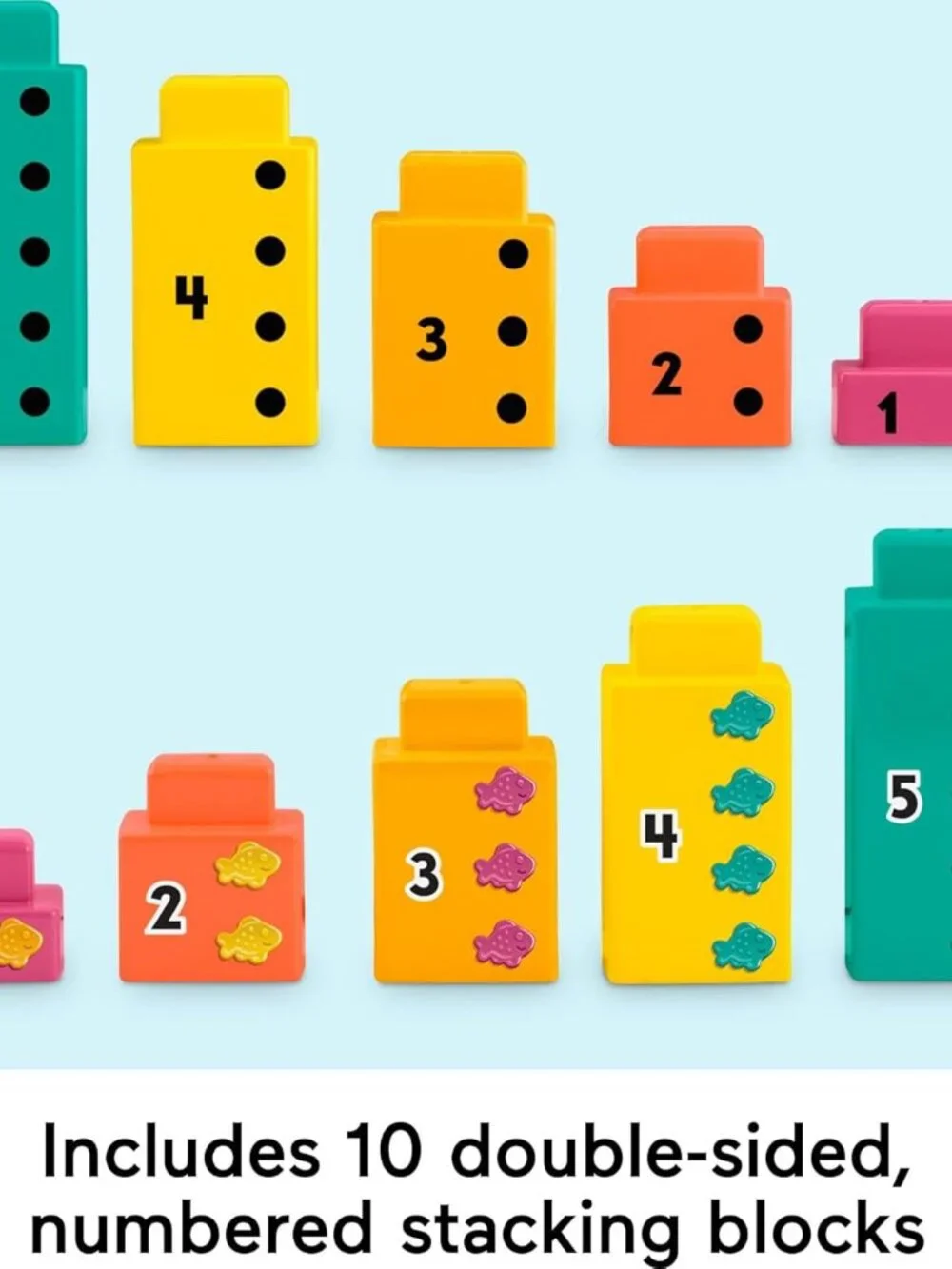NEW Fisher-Price Alligator Counting Activity with 10 Stacking Blocks Preschool L